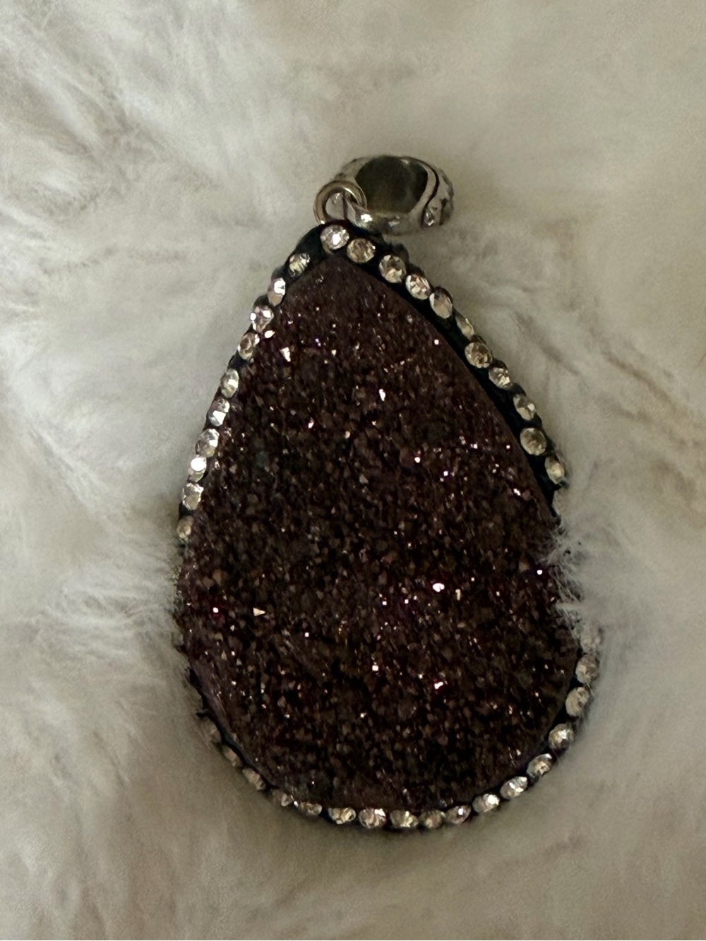Druzy Teardrop Pendant